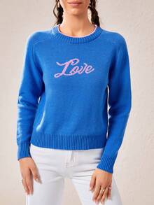 SHEIN EZwear 女士毛衣 - 藍色 - 查看 5