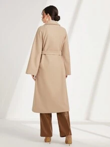 Modelyn áo tay cánh Thắt lưng Áo khoác - Màu Khaki - Xem 2