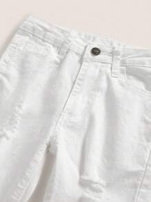 Tween-Jungen Street Lässig Boho Daily Verstellbare Taille Flache Taschen Zerrissene Jeans, die besten Alltagsmode-Outfits