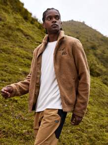 In My Nature Men Zip Up Teddy Jacket