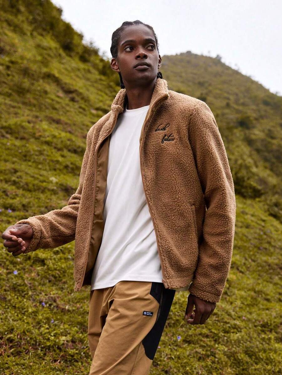 In My Nature Men Zip Up Teddy Jacket