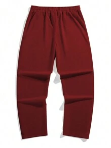 Manfinity EMRG Nam Hình sao & khẩu hiệu Eo dây rút Quần thể thao - Đỏ - Xem 5