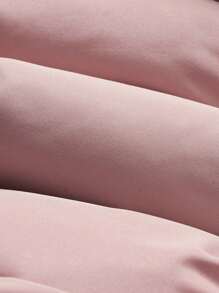 女婴斜口袋毛绒装饰连帽保暖衬里插肩袖夹棉外套 - 粉色 - 查看 8