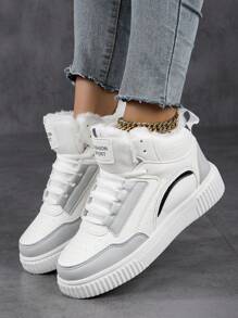 冬季保暖内衬女士轻便休闲运动鞋舒适运动鞋，大码 - 彩色 - 查看 5