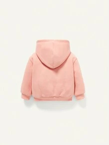 Cozy Pixies Bebé niña Cazadora con diseño de parche de letra con forro térmico con cremallera con capucha