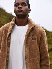 In My Nature Men Zip Up Teddy Jacket