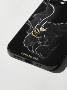 Batman X ROMWE 1pc Cartoon Pattern Silicone Phone Case Compatible With IPhone - Multicolor - View 3