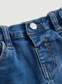 SHEIN Zerrissene Jeans Für Kleine Mädchen
