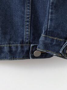 Cậu bé Tween Túi có nắp Áo khoác denim Without Tee - Rửa tối - Xem 6