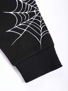 Manfinity EMRG Nam Nhện In Áo Zip Up Hoodie - màu đen - Xem 4