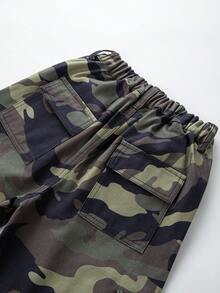 Thiếu niên con trai Camo In Túi có nắp Quần jean chở hàng - xanh quân đội - Xem 3