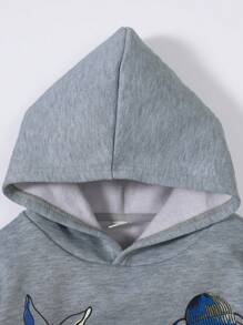 SHEIN Young Boy Cartoon Graphic Hoodie