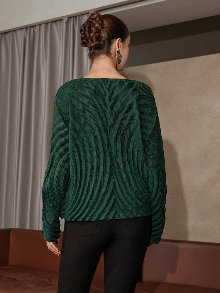 Solid Waterfall Collar Open Front Coat