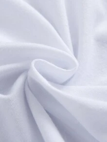 女嬰標語和卡通圖案連身背心