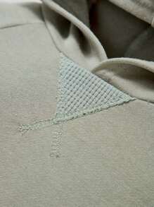 Cozy Pixies Bé trai Thư được vá Tay Raglan Áo Hoodie & Quần thể thao - Màu Khaki - Xem 4