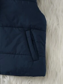 SHEIN 男小童連帽羽絨背心大衣