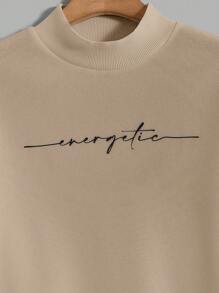 Manfinity VCAY Men 2pcs Letter Graphic Mock Neck Sweatshirt, Fall Clothes - Multicolor - View 8