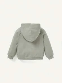 Cozy Pixies Bé trai Thư được vá Tay Raglan Áo Hoodie & Quần thể thao - Màu Khaki - Xem 2
