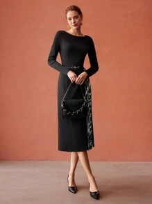 MOTF PREMIUM 拉鍊百褶中長裙（不含腰帶）