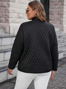 SHEIN Clasi 大碼翻蓋細節絎縫外套