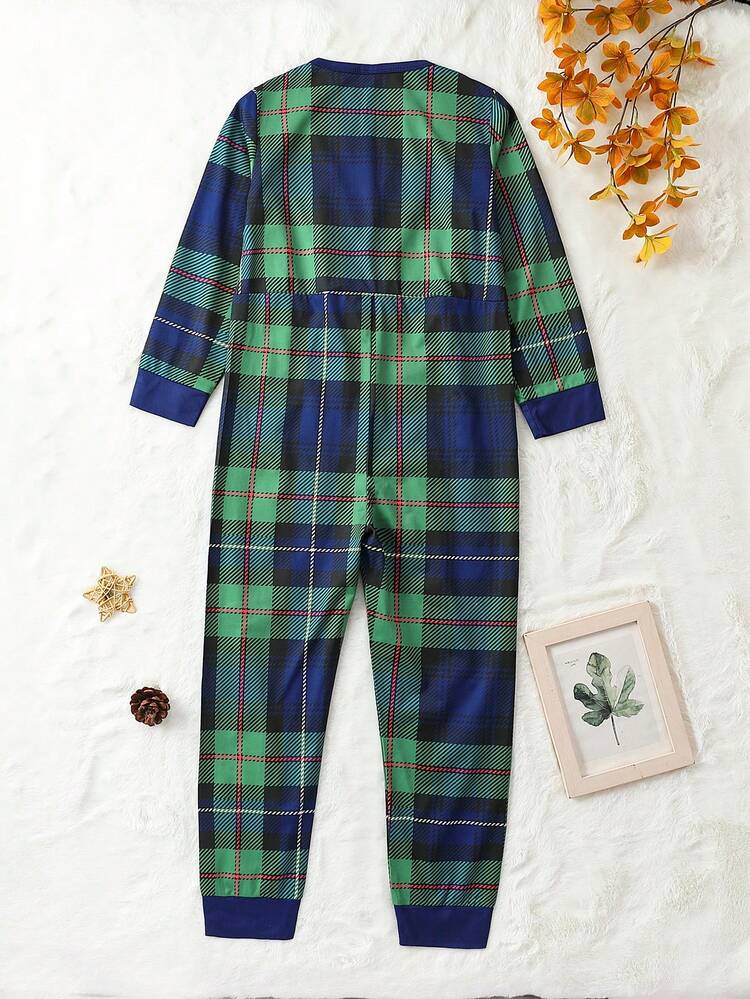 Tween Boys' Checked Home Clothes Pajama