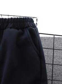 男小童素色斜口袋長褲