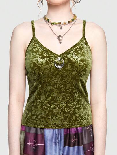 Hippie Top de tirantes con estampado floral