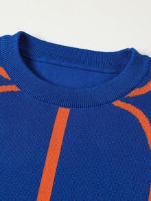 Manfinity Nam Mẫu Geo Thả vai Áo len - Nhiều màu - Xem 3