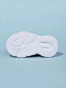 1 Pair Infant Simple Knit Tall Sports Shoes - Brown - View 6