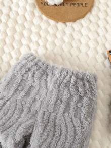 男嬰卡通刺繡法蘭絨夾克和褲子 - 彩色 - 查看 11