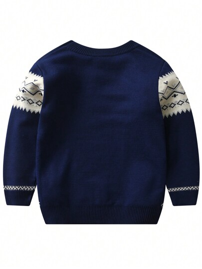 Young Boy Geo Pattern Sweater