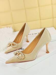 Ladies' High Heels - Apricot - View 1