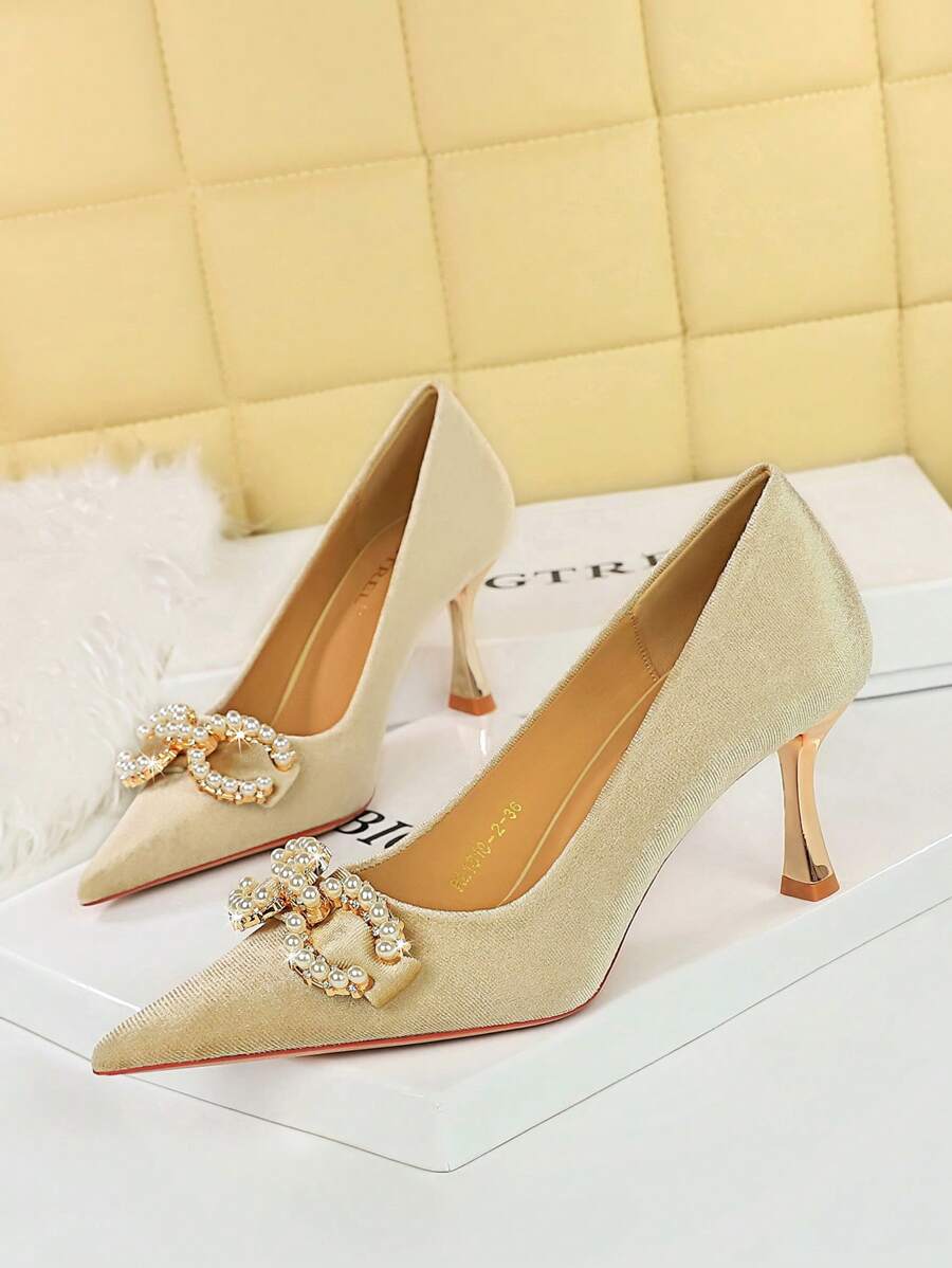 Ladies' High Heels - Apricot - View 1