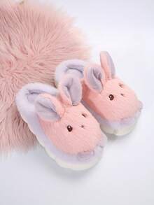 Women's Home Slippers Plush Bunny Slippers Fun Slippers - Pink - View 4
