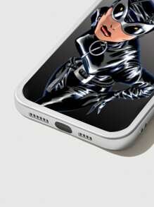 Batman X ROMWE 1pc Figure Graphic Silicone Phone Case Compatible With IPhone