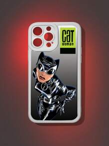 Batman X ROMWE 1pc Figure Graphic Silicone Phone Case Compatible With IPhone