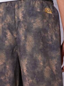 SUMWON Straight Fit Nylon Pant With All Over Print - Multicolor - View 5