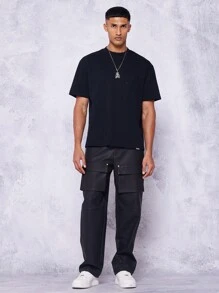 SUMWON Straight Leg Pu Cargo Trouser