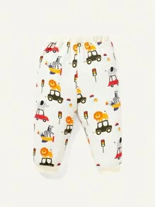 Cozy Pixies Baby Boys Cartoon Graphic Sweatshirt & Sweatpants - Apricot - View 5