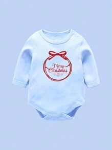 一件寶寶可愛的聖誕派對連身衣、哈衣,保暖內衣、打底衣,適用於秋冬外穿