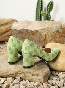 Women's High Heel Shoes In Green Color - Green - View 2