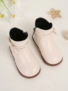 Children's British Style Comfortable Short Boots - Beige - View 4