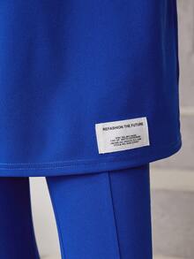 Cô gái Tween Thư được vá Tay Raglan áo có mũ Áo & Viền chia cắt Quần - Nhiều màu - Xem 5