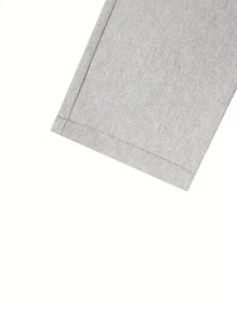 Manfinity Homme 男士斜口袋西装裤，男士灰色裤子，男士正装裤，灰色套装 - 灰色 - 查看 3