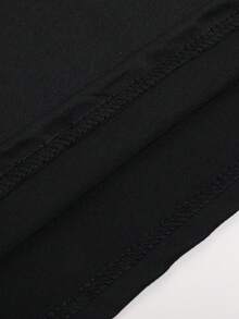 Slogan Graphic Tee - Black - View 3