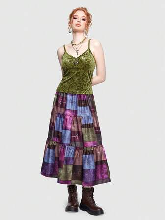 Hippie Top À Fines Brides Imprimé Floral