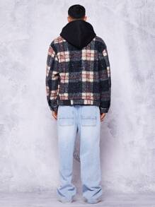 SUMWON Checked Overshirt With Hood - Multicolor - View 5