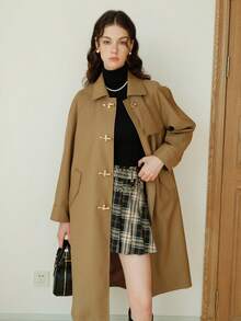 Abrigo/cazadora/kimono De Color Beige/caqui - Caqui - Ver 8