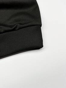 Manfinity Homme Loose Fit Men's Statue Of Liberty & Letter Print Sweatshirt - Black - View 4