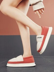 【加厚版】女士及情侶冬季室內高跟拖鞋,產後女士暖和的家居鞋 - 紅色 - 查看 3